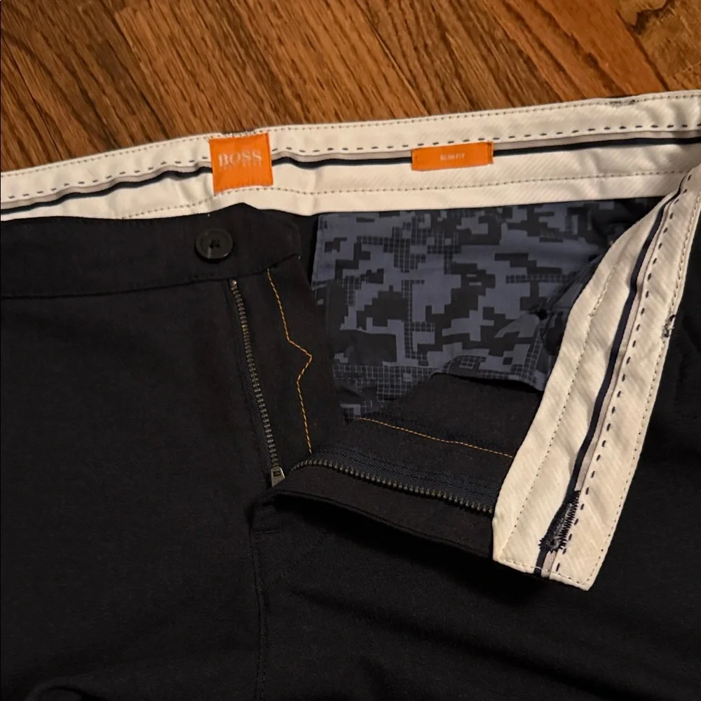 BOSS ORANGE Navy Trousers - Picture 3 of 6